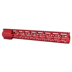15" Air-LOK Series M-LOK Compression Free Floating Handguard With Monolithic Top Rail (Anodized Red)