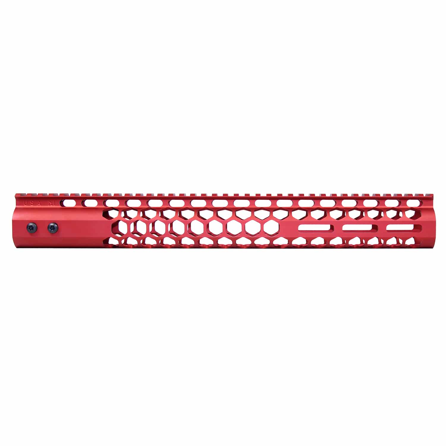 15" Air Lite Series 'Honeycomb' M-LOK Free Floating Handguard With Monolithic Top Rail (Anodized Red)