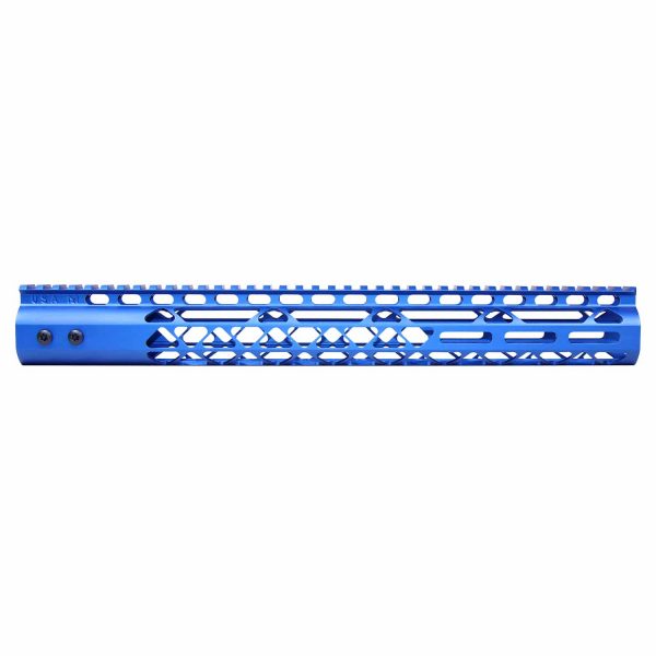 15" Air Lite Series M-LOK Free Floating Handguard With Monolithic Top Rail (Anodized Blue)