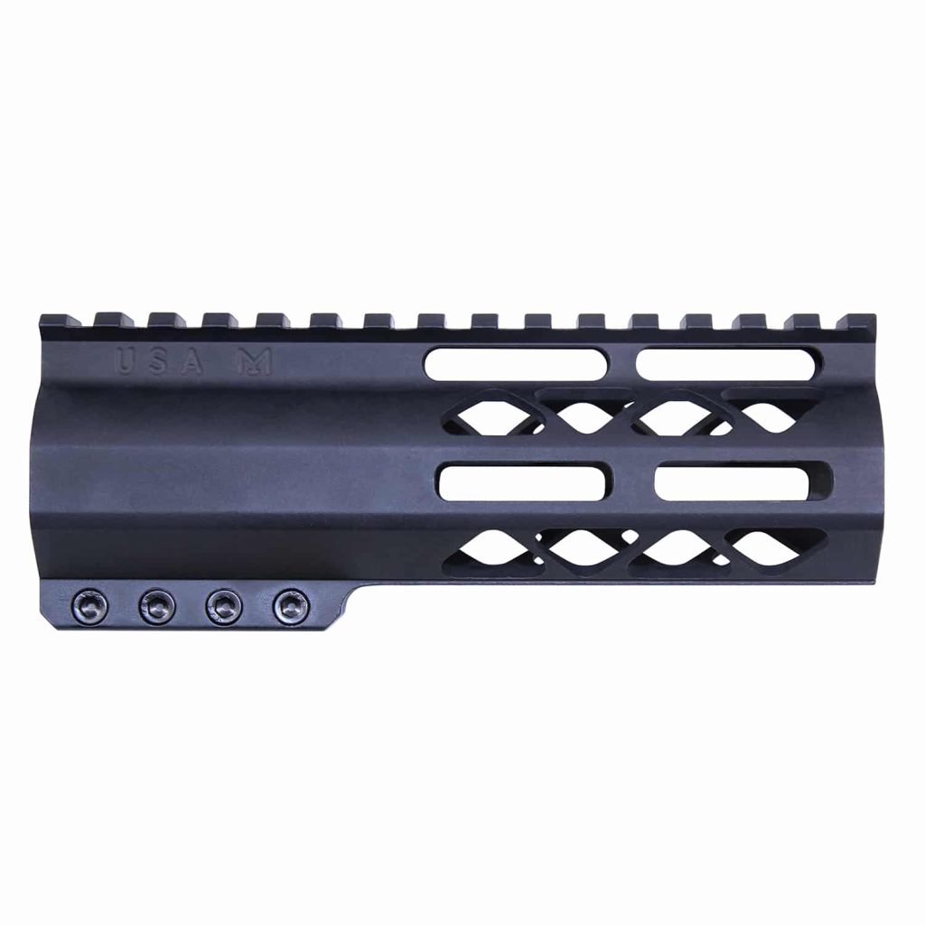 6" AIR-LOK Series M-LOK Compression Free Floating Handguard With Monolithic Top Rail (Anodized Black)