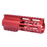 6" AIR-LOK Series M-LOK Compression Free Floating Handguard With Monolithic Top Rail (Anodized Red)