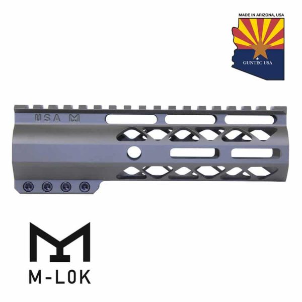 7" AIR-LOK Series M-LOK Compression Free Floating Handguard With Monolithic Top Rail (OD Green)