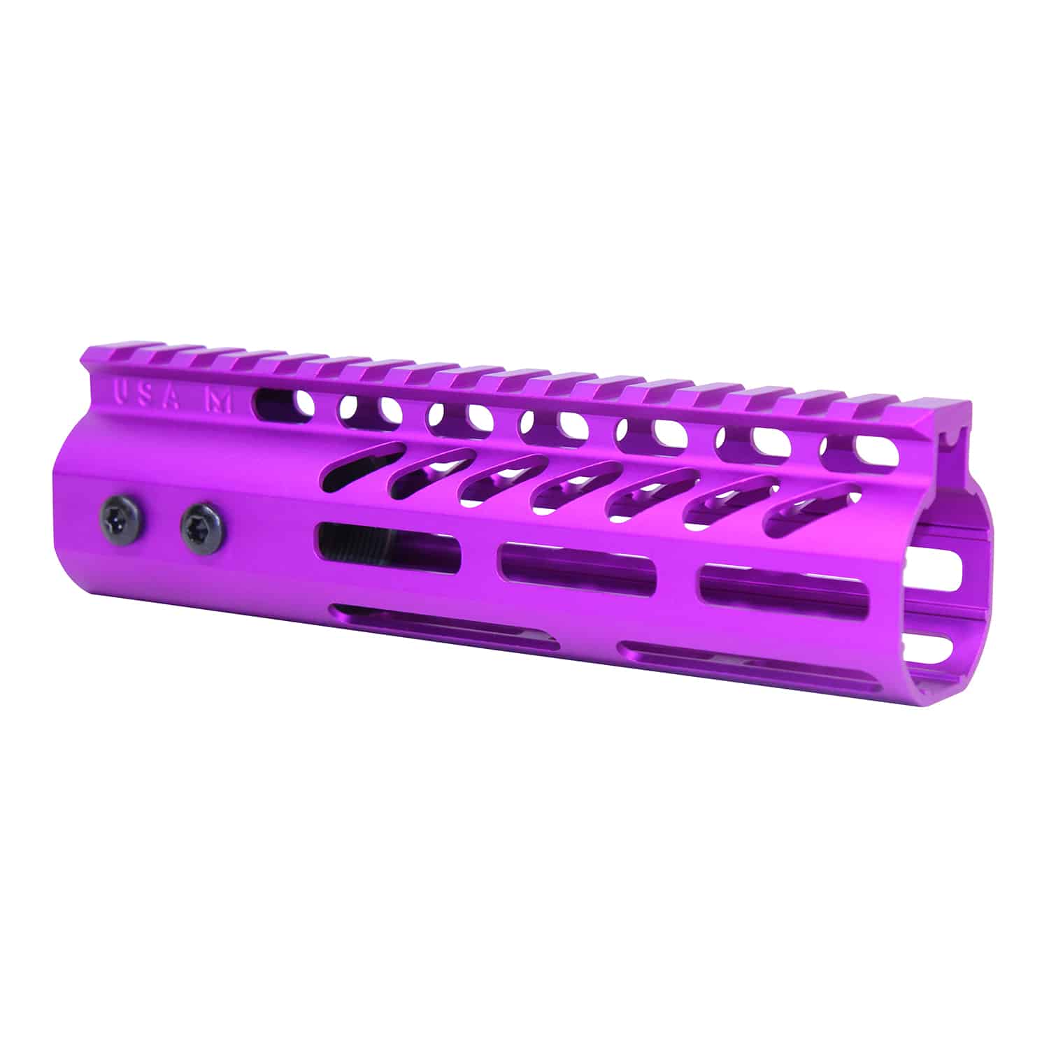 7" Ultra Lightweight Thin M-LOK Free Floating Handguard With Monolithic Top Rail (Anodized Purple)