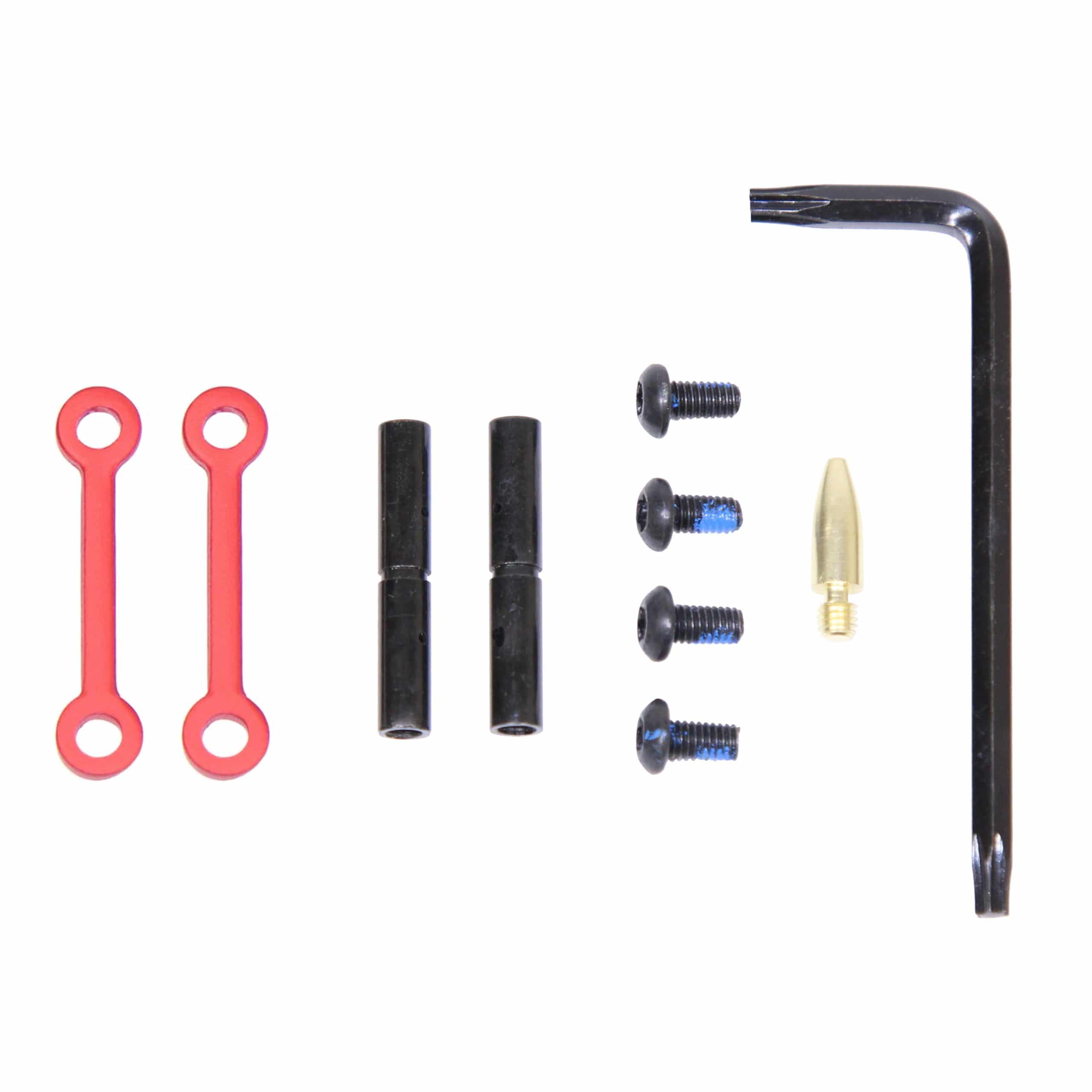 AR-15 Complete Anti-Rotation Trigger/Hammer Pin Set (Cerakote Red)