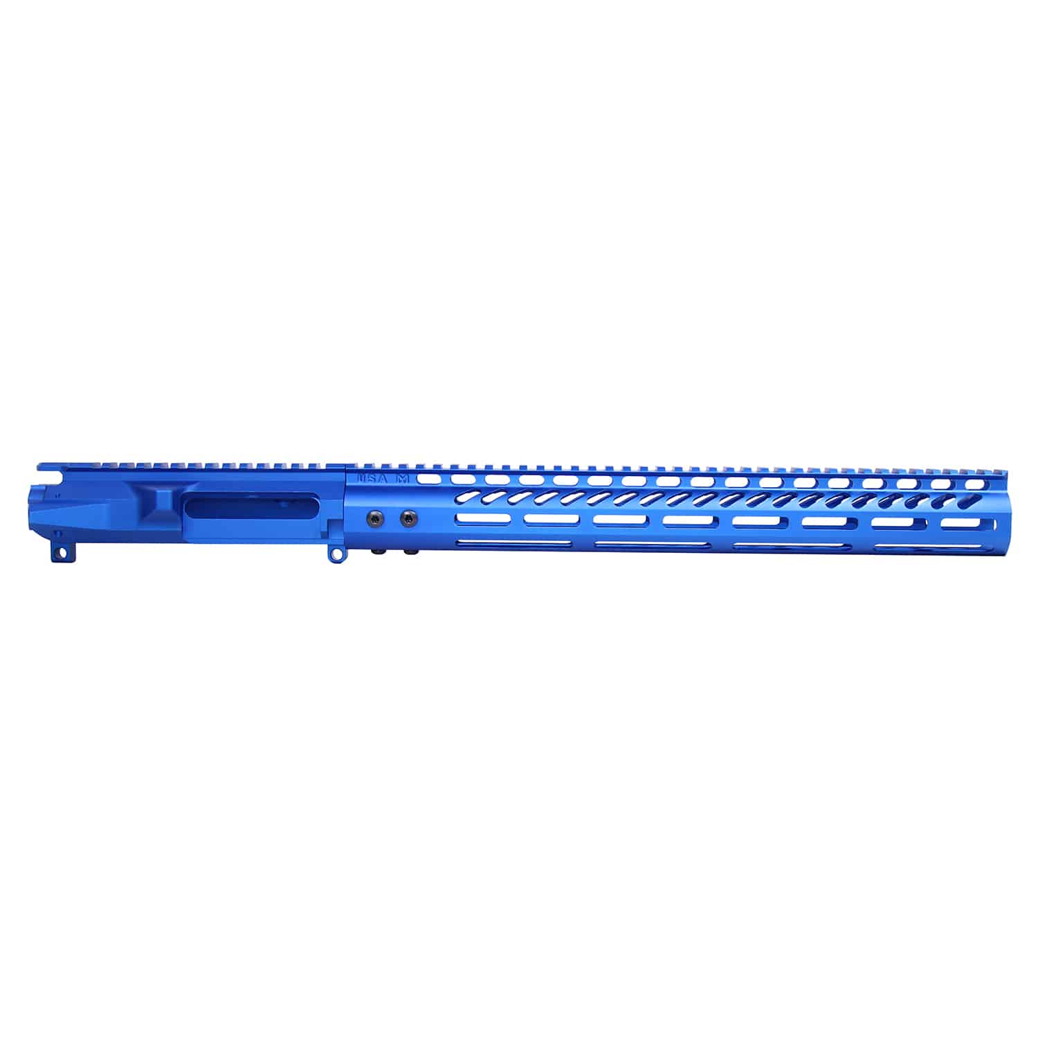 AR-15 Stripped Billet Upper Receiver & 15" Ultralight Series M-LOK Handguard Combo Set (Anodized Blue)