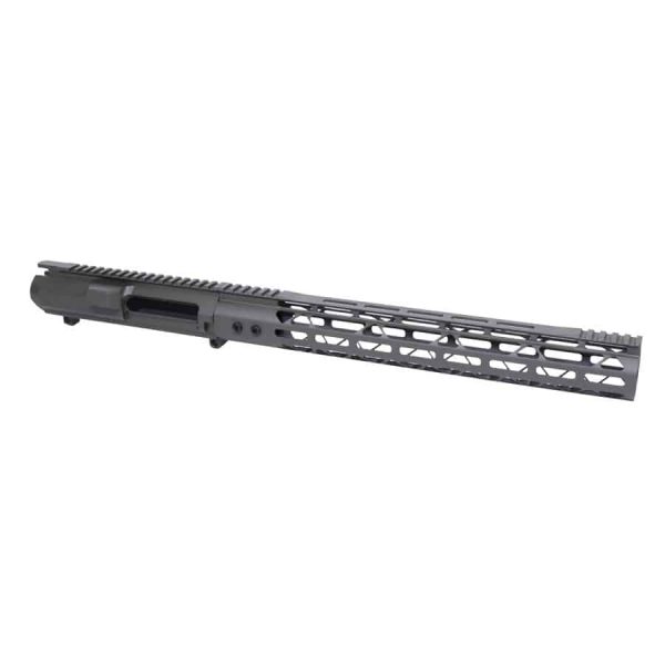 AR .308 Cal Stripped Billet Upper Receiver & amp;15" Mod Lite Skeletonized Series M-LOK Handguard Combo Set (OD Green)