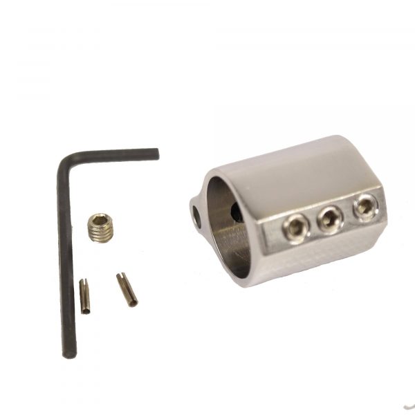 AR-15 Polished Stainless Steel Low Profile Gas Block