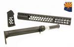 AR-15 "Honeycomb Series" Complete Furniture Set (Anodized Black)