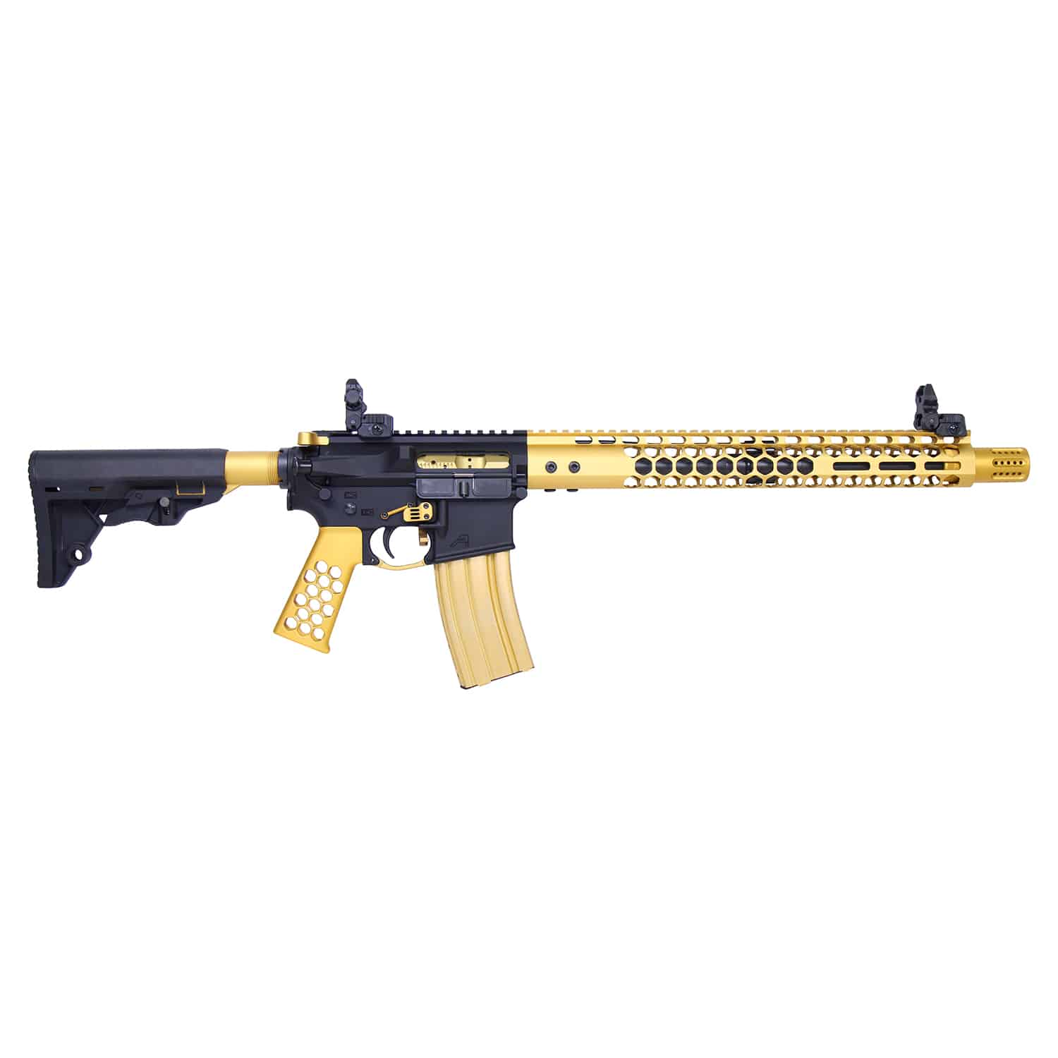AR-15 "Honeycomb" Series Complete Furniture Set (Gen 2) (Anodized Gold)