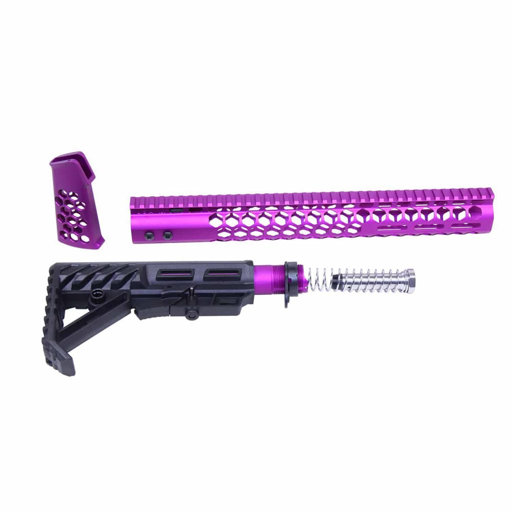 Guntec USA AR-15 Builders Kit With Ambi Safety (Anodized Purple ...