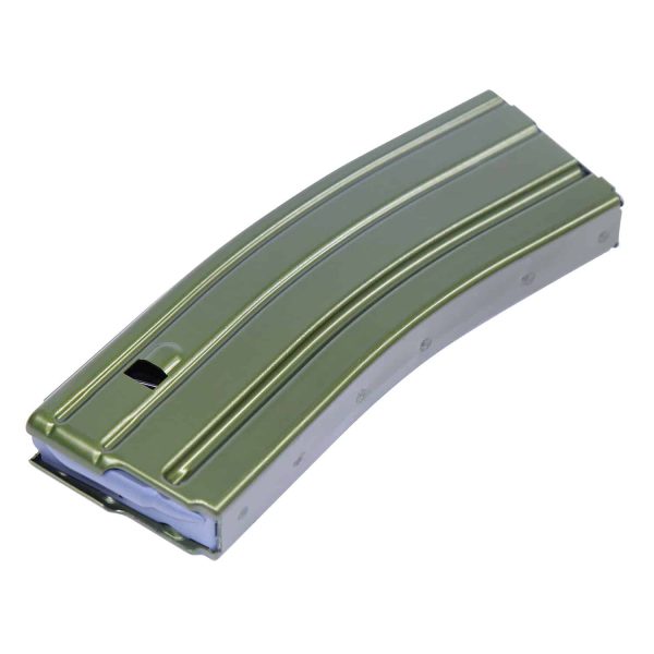 AR 5.56 Cal Aluminum 30 Rnd Mag With Anti-Tilt Follower (Anodized Green)