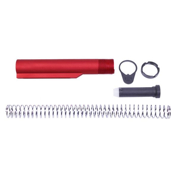 AR-15 Mil-Spec Buffer Tube Set (Anodized Red)