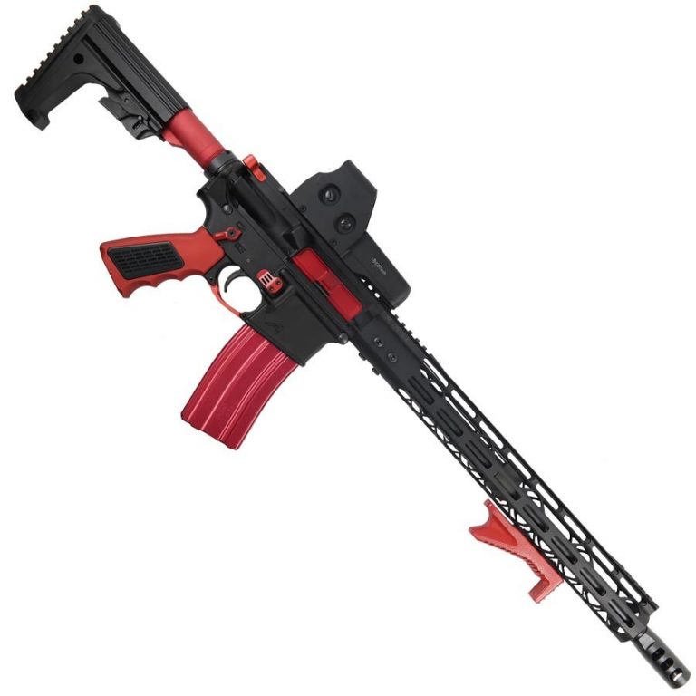 Guntec USA AR 15 Accessory Accent Kit Anodized Red Tactical Transition   Guntec USA RED KIT 4 768x768 