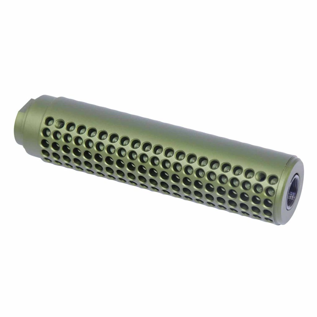 AR-15 Reverse Thread Slip Over Socom Style Fake Suppressor (Anodized Green)