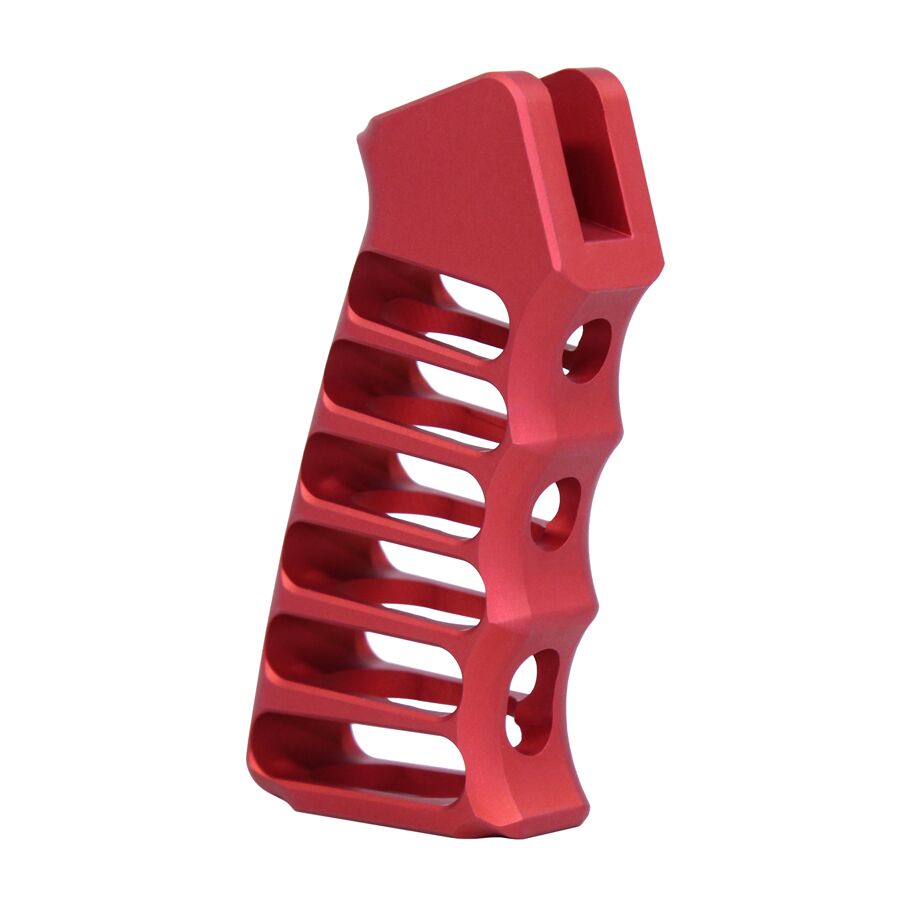 Ultralight Series Skeletonized Aluminum Pistol Grip (Anodized Red)