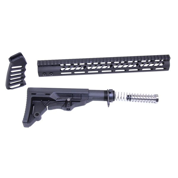AR-15 Ultralight Series Complete Furniture Set (Anodized Black)