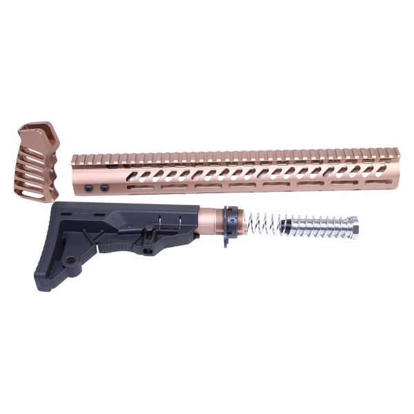 AR-15 Ultralight Series Complete Furniture Set (Anodized Bronze)