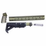 AR-15 Ultralight Series Complete Furniture Set (Anodized Green)