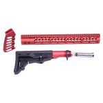 AR-15 Ultralight Series Complete Furniture Set (Anodized Red)