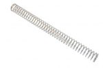 Silver stainless steel AR-15 A2 rifle length stock spring with uniform coil design.