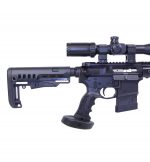 Guntec USA AR .308 MCS stock, multi-caliber, collapsible design.