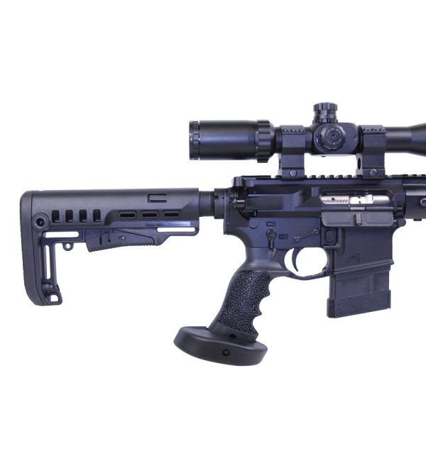Guntec USA AR .308 MCS stock, multi-caliber, collapsible design.