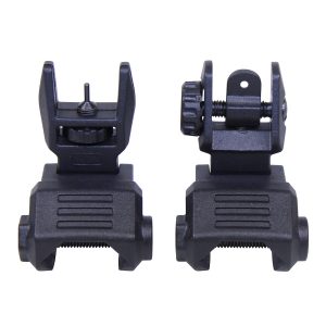 Guntec USA GT-PQS-1 AR-15 Polymer Quick Sights, adjustable and foldable.