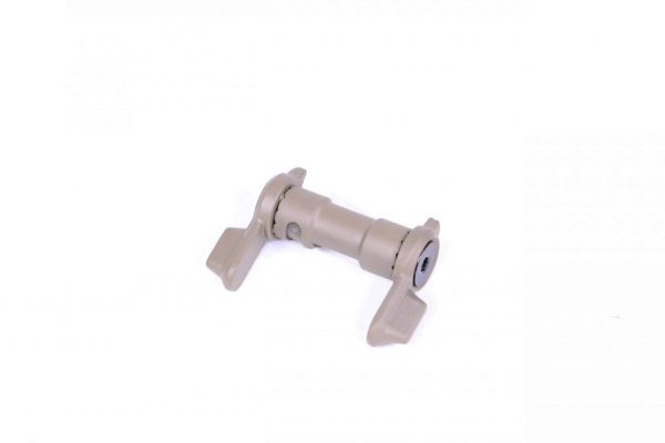Metallic cylinder with wings, possibly a fastener or connector, photographed on a white background.