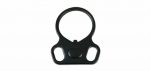 AR-15 ambidextrous sling adapter for single-point attachment, compatible with both hands.