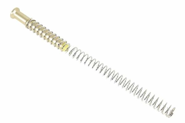 AR-10/LR-308 rifle recoil spring, metallic finish, precise coil spacing for smooth operation.