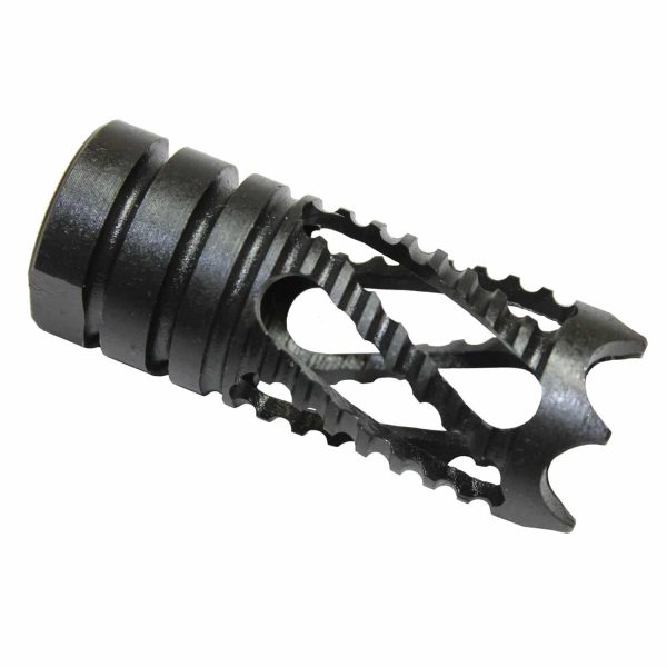 Guntec USA AR-10 Gen 2 Spiral Flash Hider in matte black.