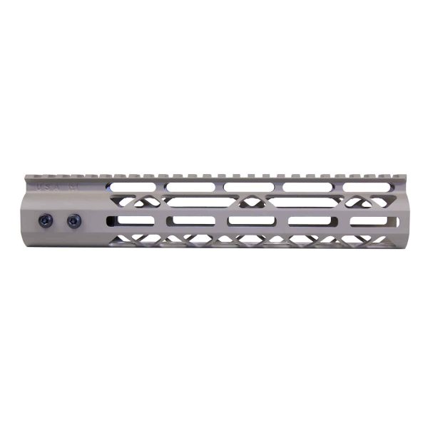Guntec USA 10 M-LOK Handguard in Flat Dark Earth with Top Rail.