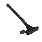 Matte black AR-10 charging handle with textured Gen 1 latch for enhanced grip and reliability.