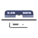 AR-15 5.56 NATO ejection port cover kit with pin, spring, and tools.