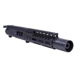 AR-15 9mm upper assembly with M-LOK handguard and Hell Fire muzzle device.