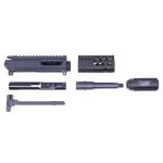 AR-15 9mm complete upper kit with 4-inch M-LOK handguard on white background.