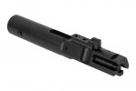 AR-9mm nitride bolt carrier group, MIL-SPEC, detailed against white background.