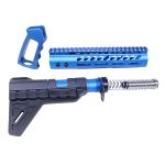 AR-15 Ultra Pistol Furniture Set in Anodized Blue.