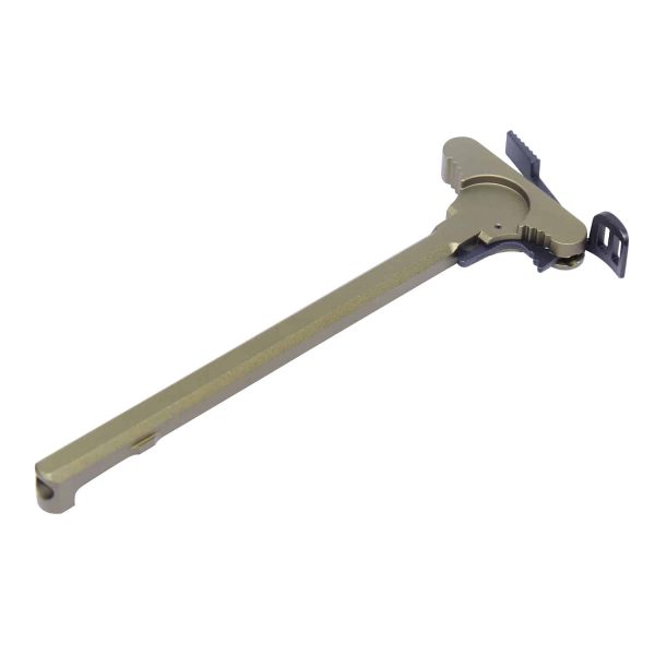 Guntec USA AR-15 ambidextrous charging handle in anodized green.