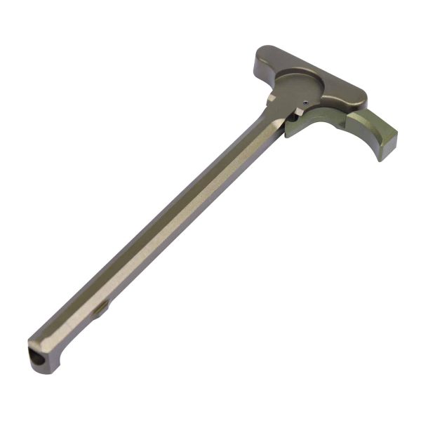 AR-15 charging handle with green anodized Gen 5 latch.