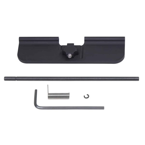 AR-15 Gen 3 Ejection Port Dust Cover Assembly in Anodized Black.