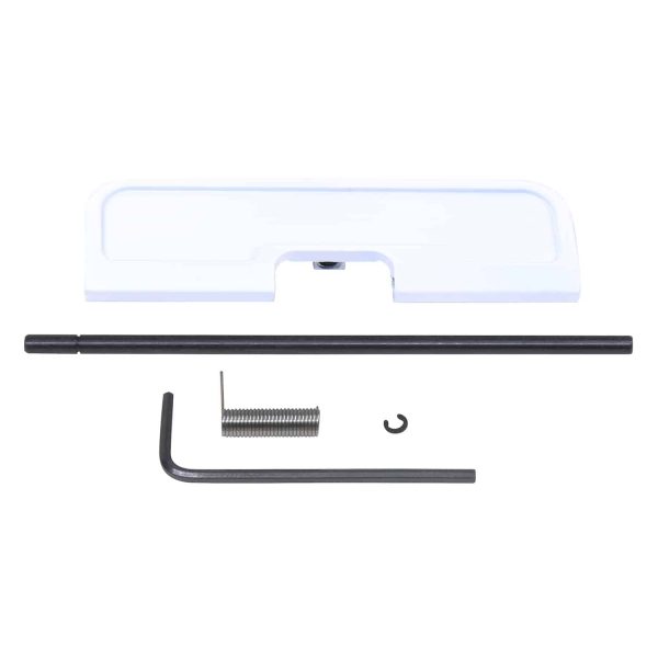 AR-15 Gen 3 Ejection Port Dust Cover Kit in Arctic White.