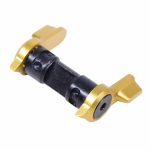 Gold Anodized AR-15 Ambi Safety, Precision Short Throw Design.