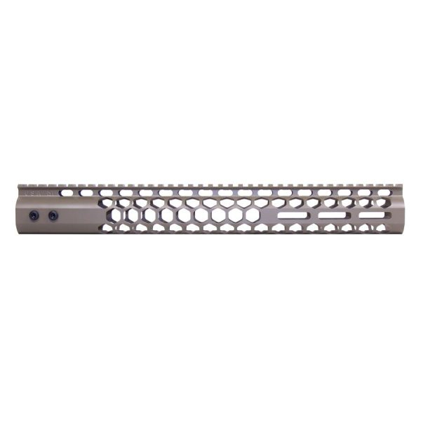 15 Guntec USA Honeycomb M-LOK Handguard, FDE with Top Rail.