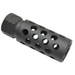 Guntec USA SIG210 AR-15 Compact Muzzle Brake, Anodized Black with Multi Ports.