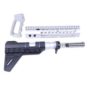 Guntec USA AR-15 Ultra Pistol Furniture Set, Anodized Clear.