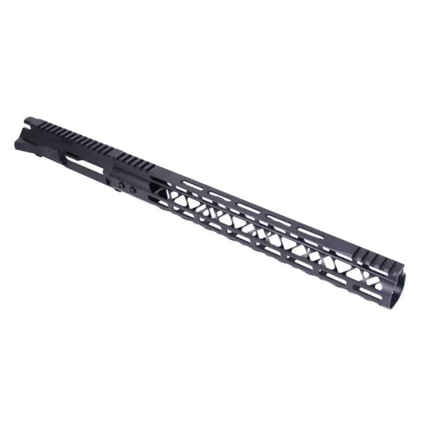 AR-15 billet upper and 15-inch Mod Lite M-LOK handguard set in anodized black.