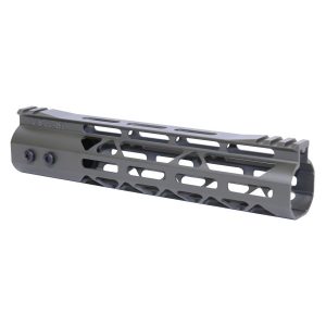 Guntec USA 9-inch OD Green AR-15 Skeletonized M-LOK Handguard with Top Rail.