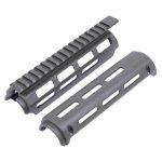 Guntec USA AR-15 7 M-LOK Handguard with Top Rail in OD Green.