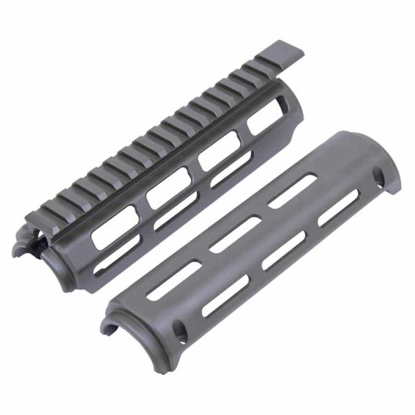 Guntec USA AR-15 7 M-LOK Handguard with Top Rail in OD Green.